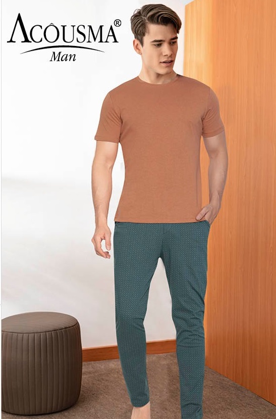 Мъжка пижама с къс ръкав 6803