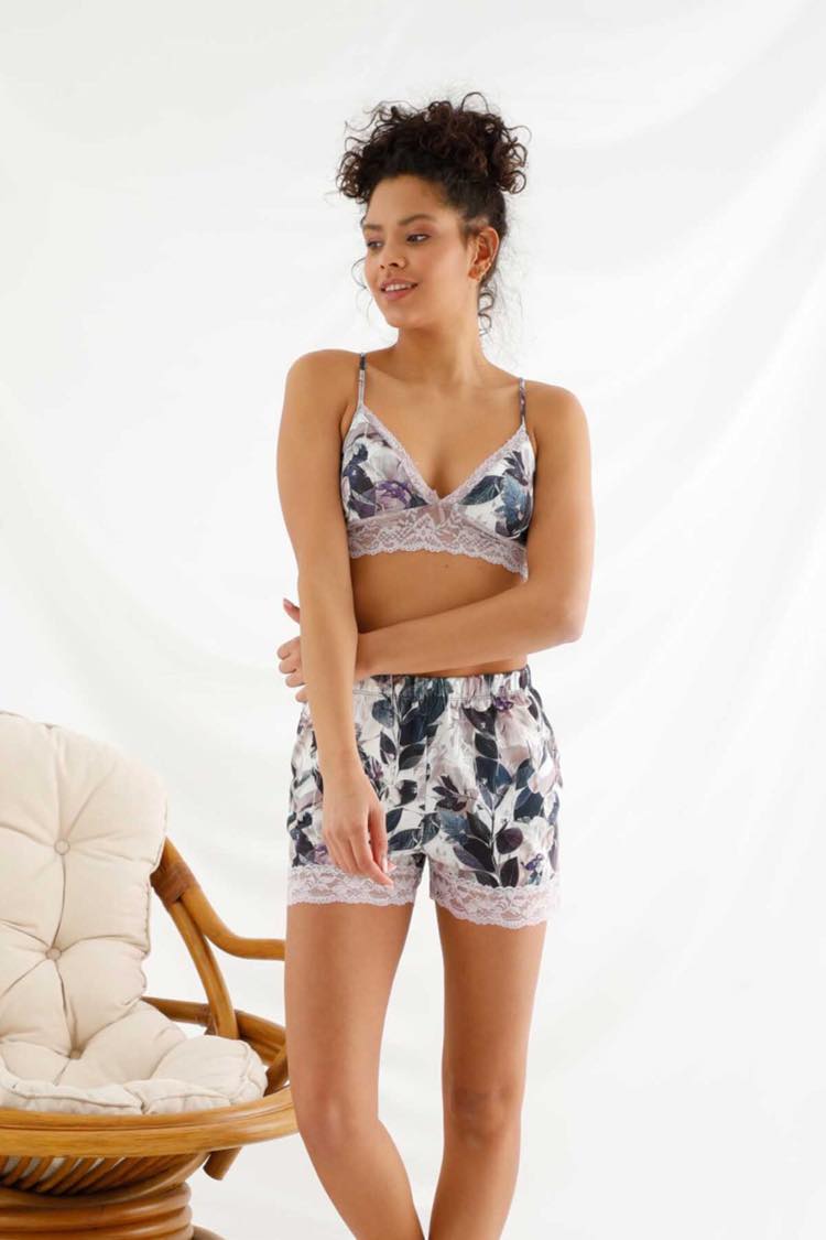 Сатенена дамска пижама 6645