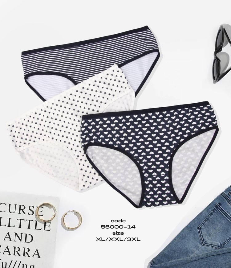 Дамски памучни бикини 014 - 3 бр.