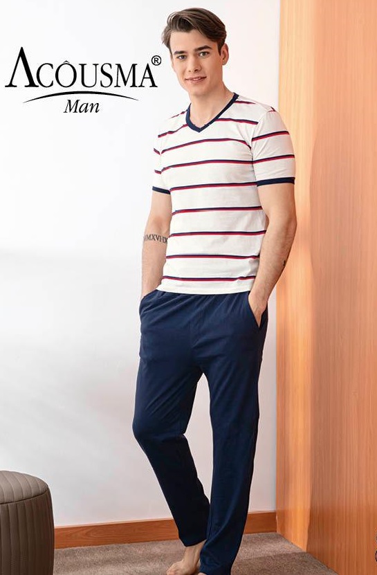 Мъжка пижама с къс ръкав 6785