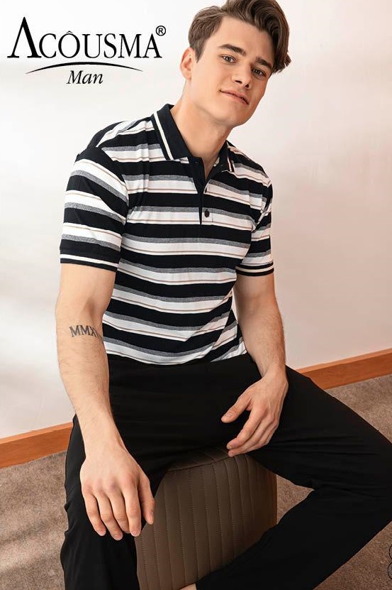 Мъжка пижама с къс ръкав 6792