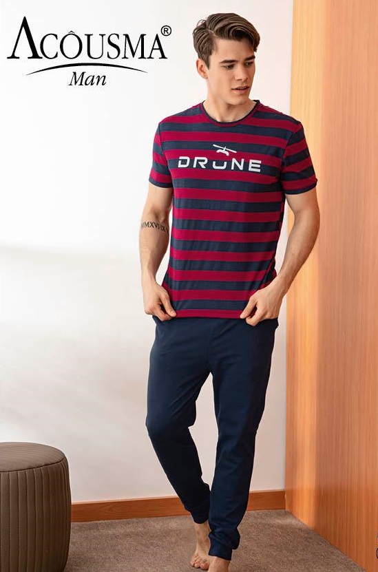 Мъжка  пижама с къс ръкав 6795