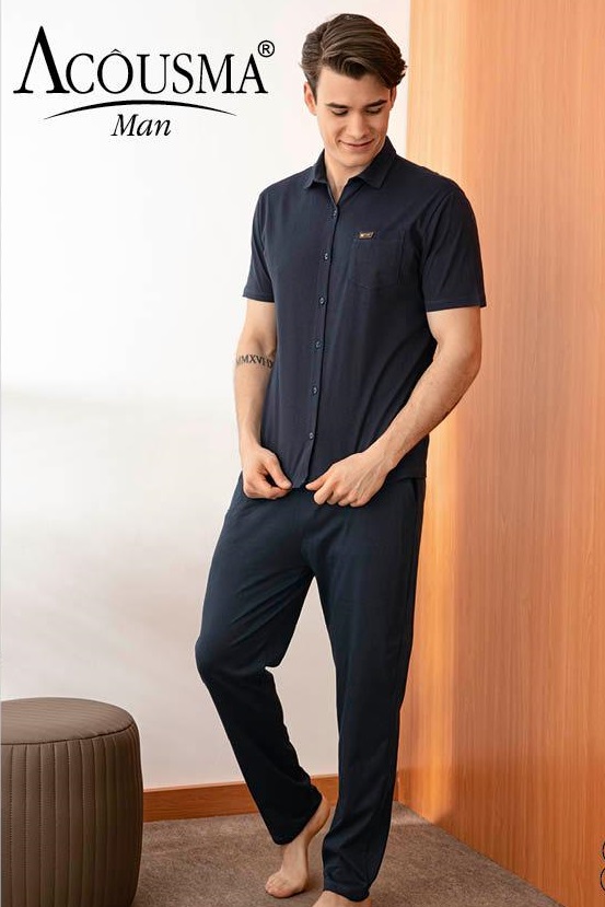 Мъжка пижама с къс ръкав 6796