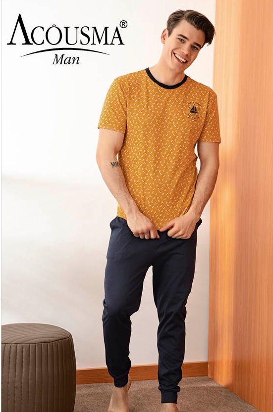 Мъжка пижама с къс ръкав 6800