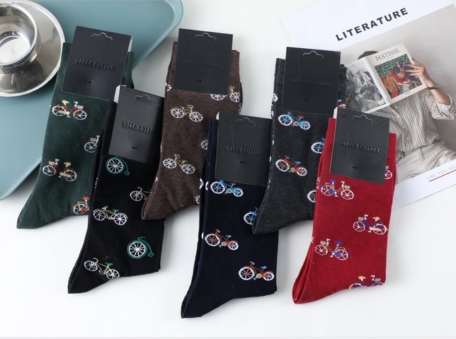 Мъжки памучни чорапи 7868 - 6 бр.